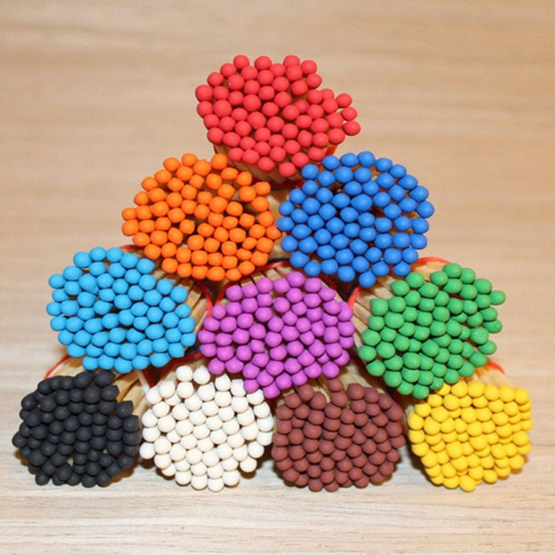 Allumettes colorées de 3 pouces